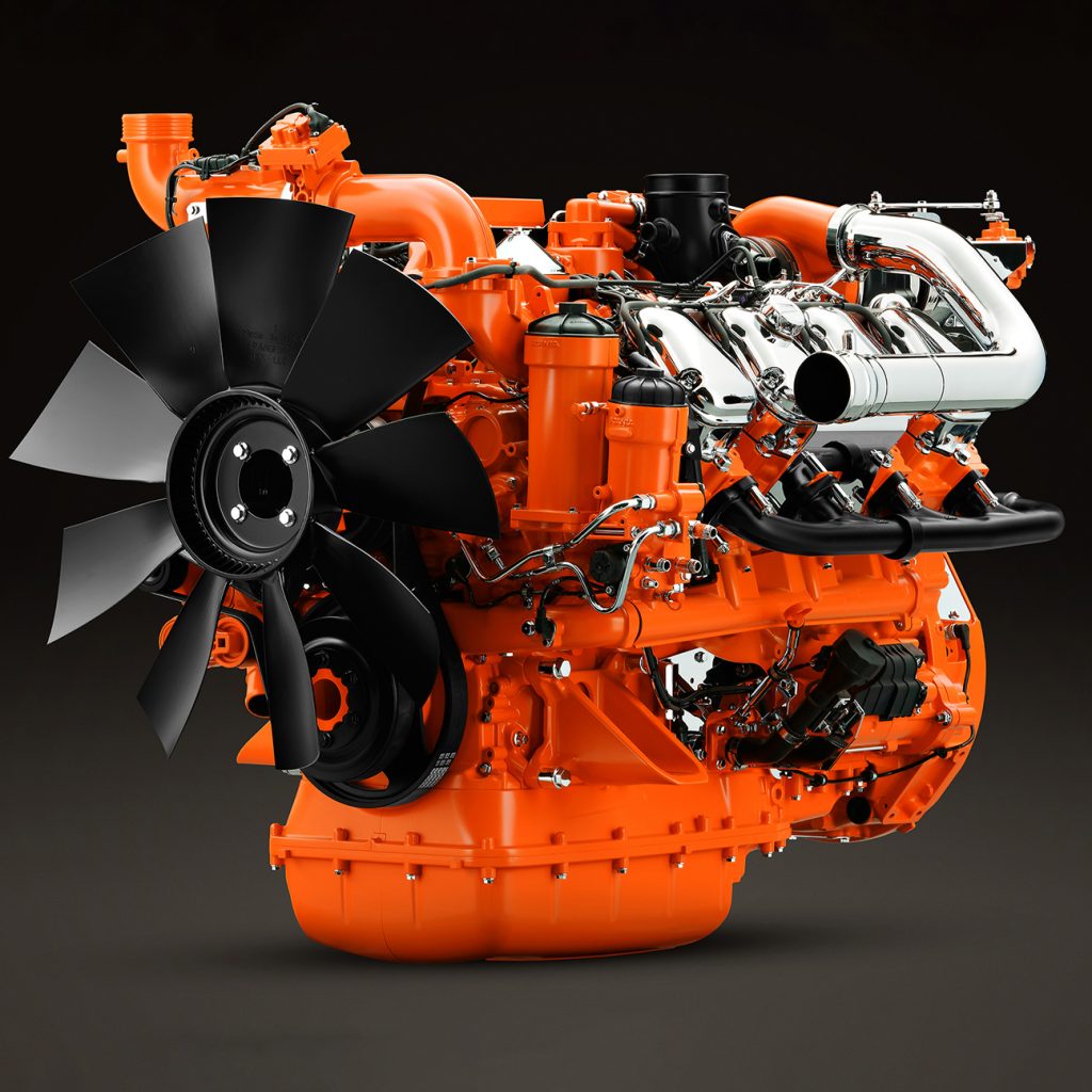 Scania Large orange engine
