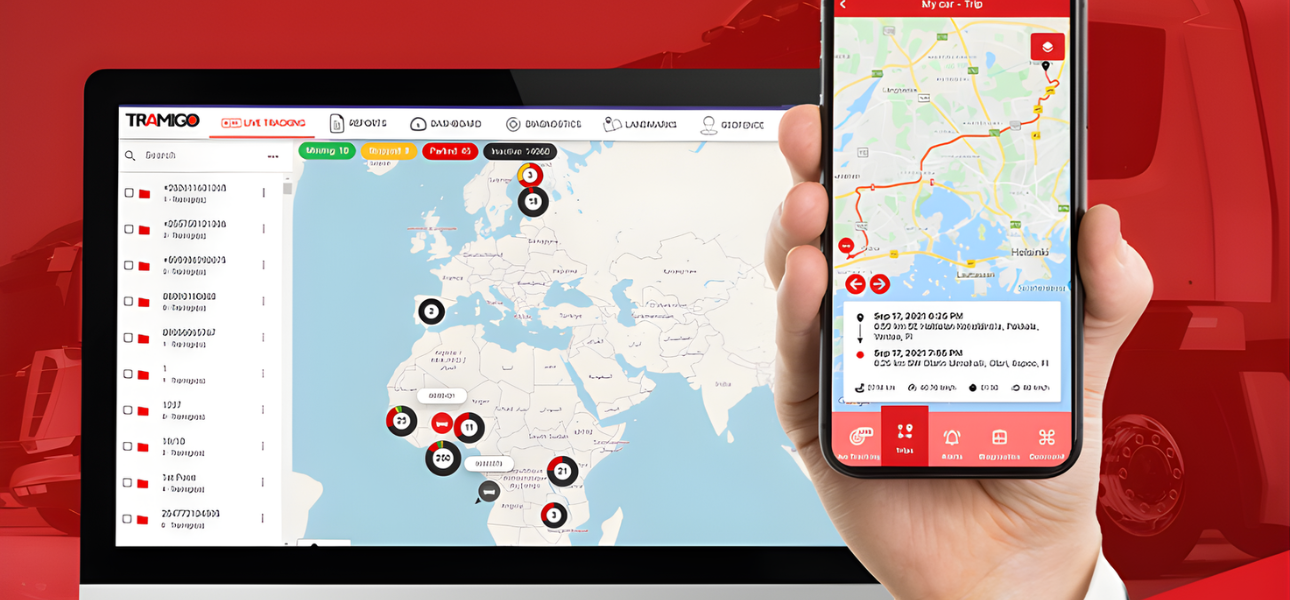 Tramigo software installed in laptop and mobile phone
